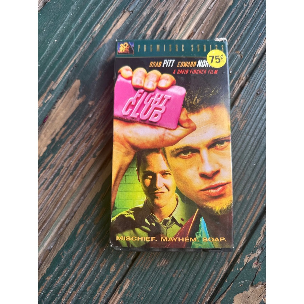 Fight Club VHS 2000 Premiere Series Brad Pitt Edward Norton David Fincher Movie